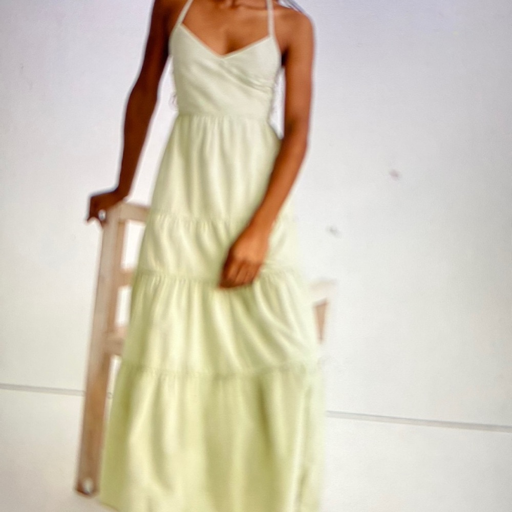 NWT Madewell Sidonie Poplin Maxi dress, in pale jade
